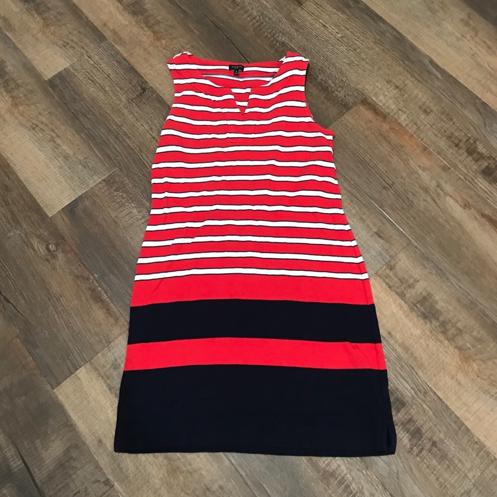 EUC Talbots Sleeveless Striped Dress